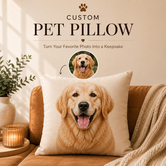 Custom Pet Photo Pillow | Personalized Memorial Keepsake (CASE ONLY)