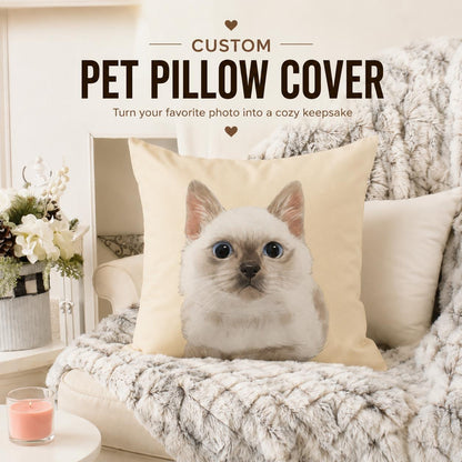 Custom Pet Photo Pillow | Personalized Memorial Keepsake (CASE ONLY)