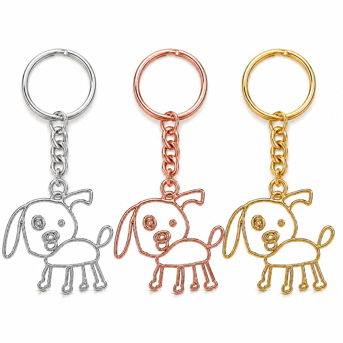Custom Kids Drawing Keychain, Child Art Key Ring, Pet Doodle Keepsake, Sterling Silver Charm