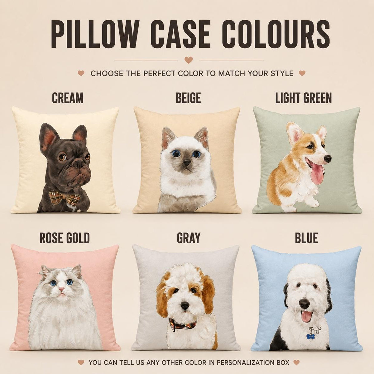 Custom Pet Photo Pillow | Personalized Memorial Keepsake (CASE ONLY)
