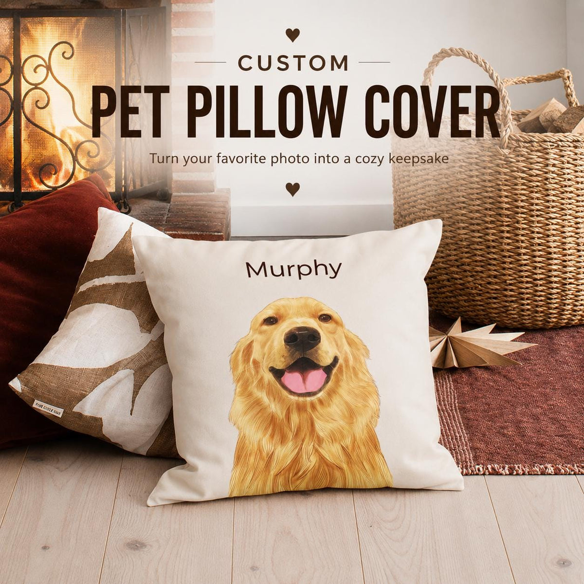 Custom Pet Photo Pillow | Personalized Memorial Keepsake (CASE ONLY)