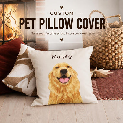 Custom Pet Photo Pillow | Personalized Memorial Keepsake (CASE ONLY)