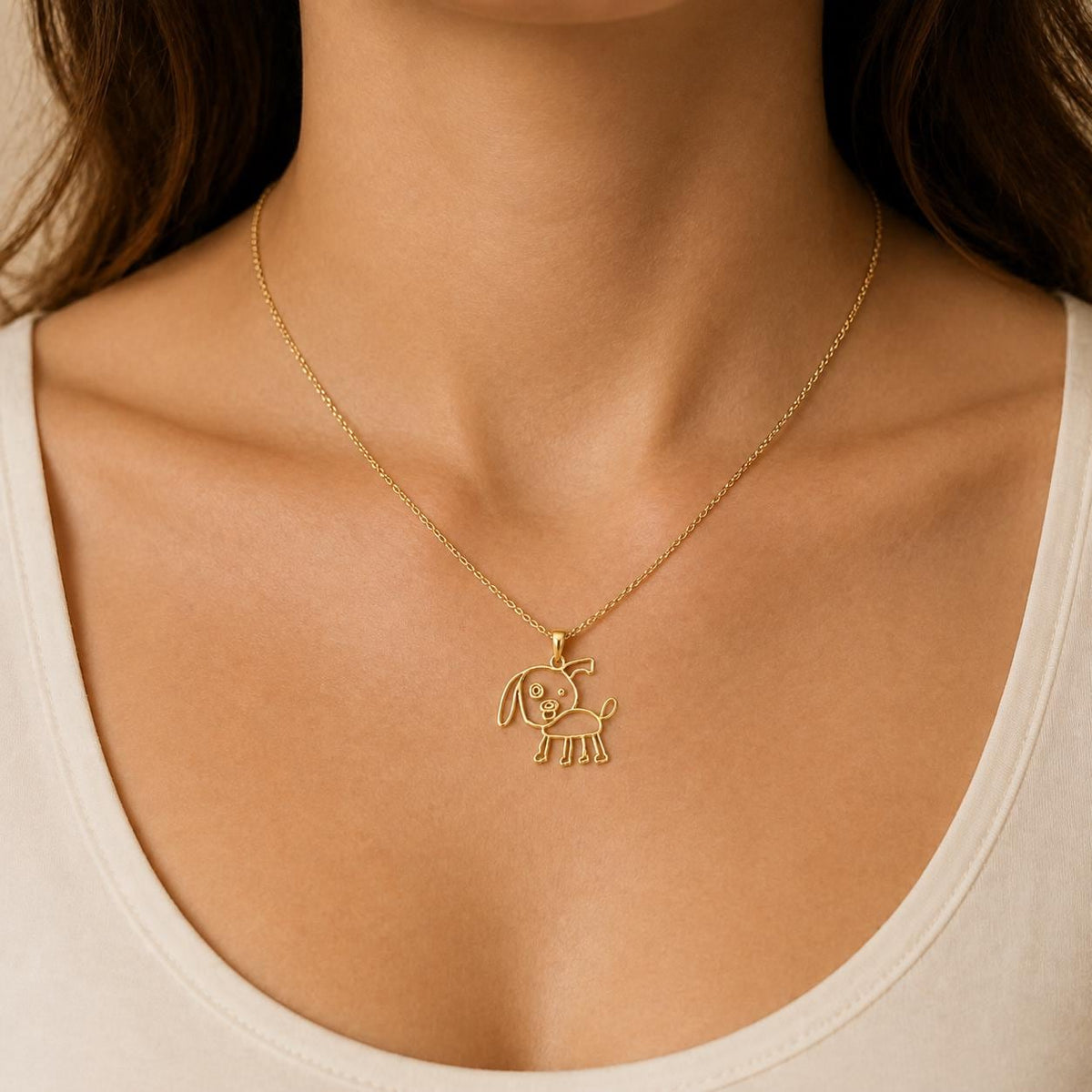 Custom Kids Drawing Necklace, Gold Silver Pendant, Personalized Keepsake Jewelry