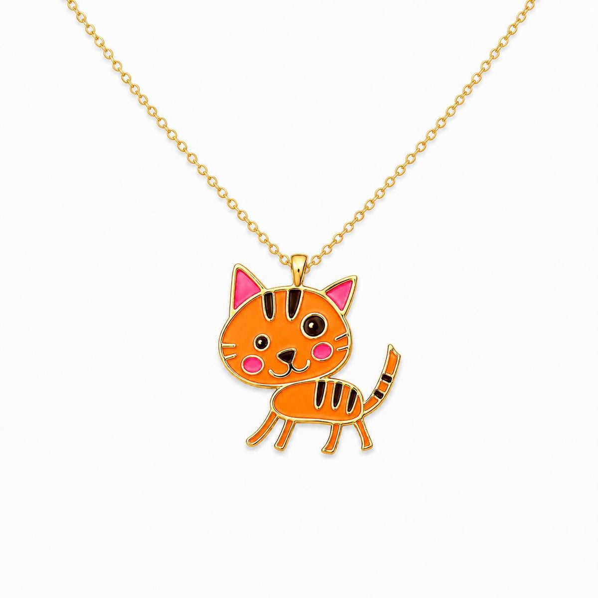 Custom Kids Drawing Necklace, Gold Silver Enamel Pendant, Customised Doodle Jewelry