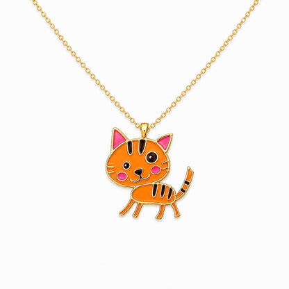 Custom Kids Drawing Necklace, Gold Silver Enamel Pendant, Customised Doodle Jewelry